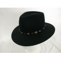 Chapéu Fedora com fita de veludo Hatband (F-070003)